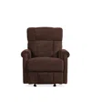Flexsteel 34" Clint Power Gliding Recliner With Power Headrest Lumbar In Brown