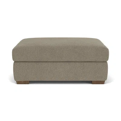 Flexsteel 41" Wide Square Standard Ottoman In Dark Gray Polypropylene,olefin