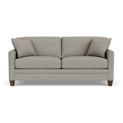 Flexsteel 78" Round Arm Sofa Bed With Reversible Cushions In Dark Gray Polypropylene,olefin