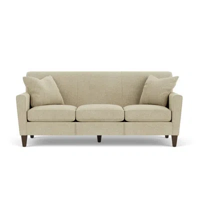 Flexsteel 80" Round Arm Sofa In Antique Polypropylene,olefin