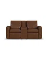 Flexsteel Aria 75" Sedona Leather Power Reclining Loveseat With Console