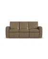 Flexsteel Aria 85" Fawn Leather Power Reclining Sofa