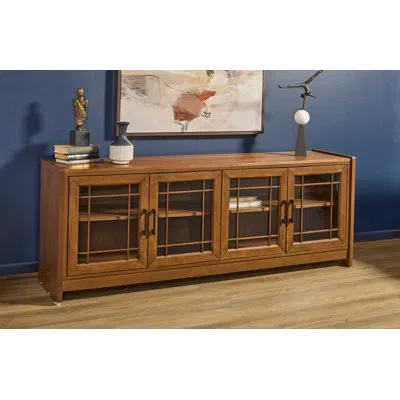 Flexsteel Ashland 76 Inch Entertainment Tv Stand In Medium Wood
