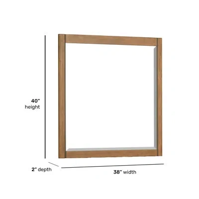 Flexsteel Ashland Mirror In Medium Brown