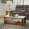 Flexsteel Ashland Rectangular Coffee Table With Casters In White