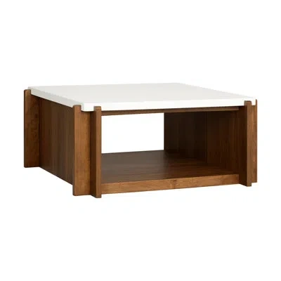 Flexsteel Ashland Square Coffee Table With Casters In White