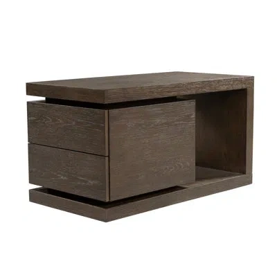 Flexsteel Athens End Table In Brown;dark Brown Wood;brown Wood