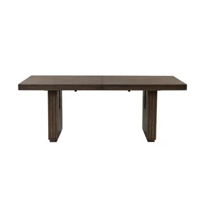 Flexsteel Athens Rectangular Dining Table In Brown;dark Brown Wood;brown Wood