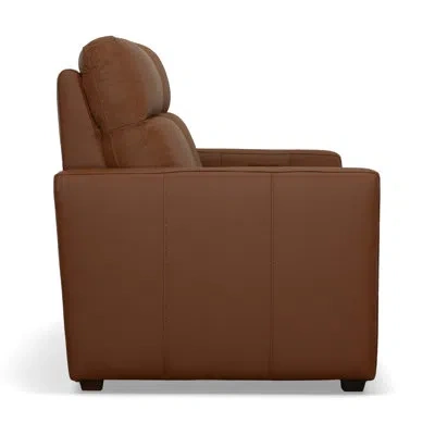 Flexsteel Broadway 3pc Leather Power Reclining Living Room Set In Brown
