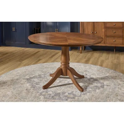 Flexsteel Camellia Round Dining Table In Brown