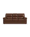 Flexsteel David 93" Pecan Leather Sofa