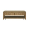 Flexsteel Drift Rectangular Coffee Table With Casters In Brown