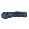 Flexsteel Flex 6 - Piece Upholstered Modular Sectional In Blue Polyester Blend