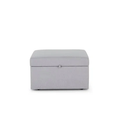 Flexsteel Flex Square Storage Ottoman In Frost Light Gray