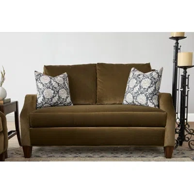 Flexsteel Gianna Bench Loveseat In Green Polyester,no