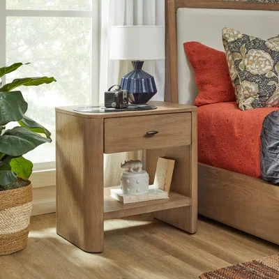 Flexsteel Haven Open Nightstand In Brown