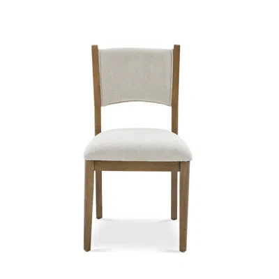 Flexsteel Haven Upholstered Back Side Dining Chair, Pair In Warm Driftwood Finish