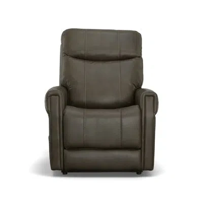 Flexsteel Jenkins Power Lift Recliner In Brown;gray