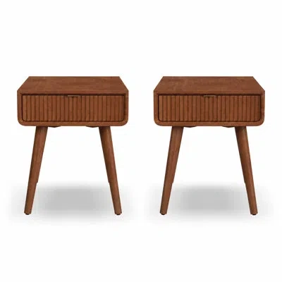 Flexsteel Ludwig End Table (set Of 2) In Brown