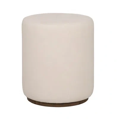 Flexsteel Lyra Pouf Ottoman In Ivory