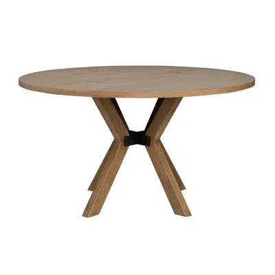 Flexsteel Millwork Round Dining Table In Natural Wood