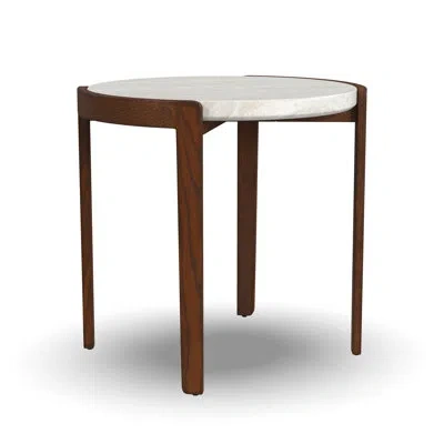 Flexsteel Palette Stone Short Bunching End Table In White