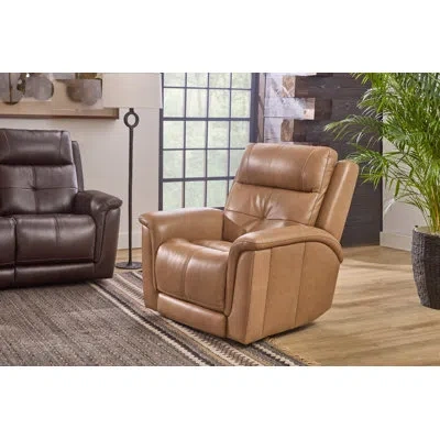 Flexsteel Ranger Power Recliner With Power Headrest, Lumbar, Heat, Massage In Brown
