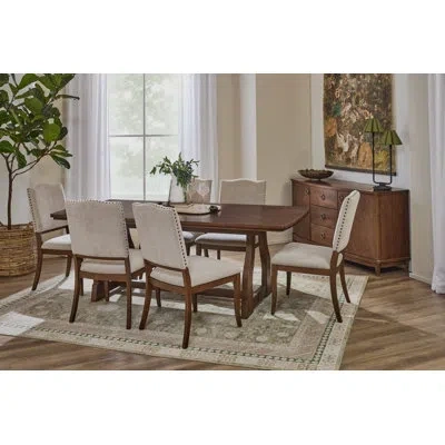 Flexsteel Riverstone 7pc Rectangular Dining Set In Brown