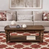Flexsteel Riverstone Rectangular Coffee Table With Casters In Brown
