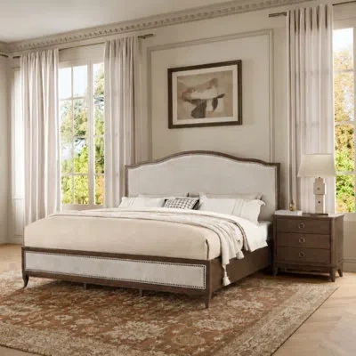 Flexsteel Riverstone Upholstered 3pc Bedroom Set In Brown
