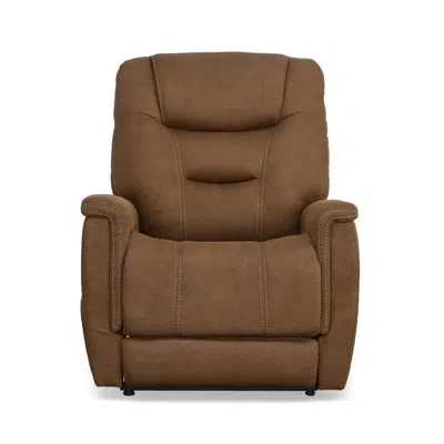 Flexsteel Shaw Power Lift Recliner With Power Headrest & Lumbar In Brown