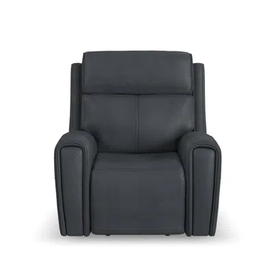 Flexsteel Sullivan Power Recliner With Power Headrest & Lumbar In Blue