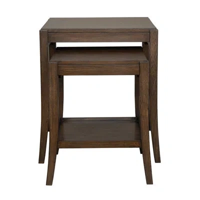 Flexsteel Sylvie Tall Bunching Table In Brown;dark Brown Wood;brown Wood