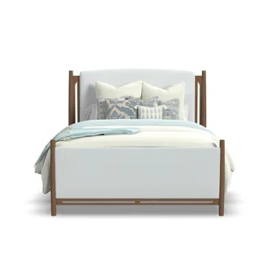 Flexsteel Violet Upholstered Bed In Brown;cream