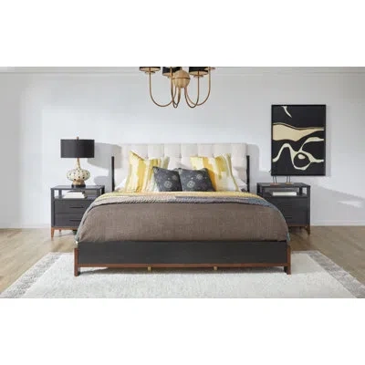 Flexsteel Waterfall 3pc Bedroom Set In Black;brown
