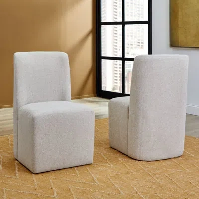 Flexsteel Waterfall Upholstered Dining Chairs With Casters (set Of 2)