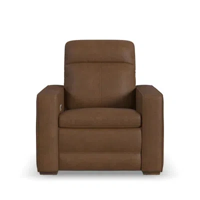 Flexsteel Windsor  Power Recliner With Power Headrest, Lumbar In Brown