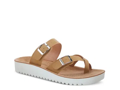 Flexus Bayside Wedge Sandal In Brown