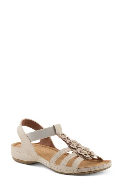 Flexus By Spring Step Adede Floral T-strap Sandal In Neutral