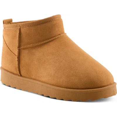 Flexus By Spring Step Albiera Faux Shearling Ankle Boot In Brown
