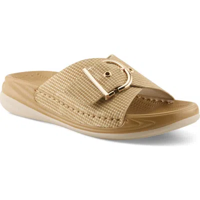 Flexus By Spring Step Brewer Slide Sandal In Brown