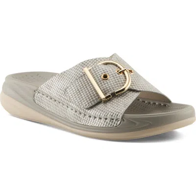Flexus By Spring Step Brewer Slide Sandal In Gray