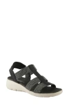 Flexus By Spring Step Cardona Wedge Sandal In Black