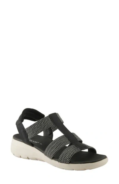 Flexus By Spring Step Cardona Wedge Sandal In Black