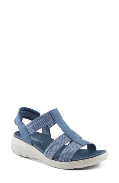 Flexus By Spring Step Cardona Wedge Sandal In Blue
