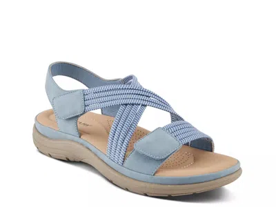 Flexus By Spring Step Crossbeam Wedge Sandal In Blue