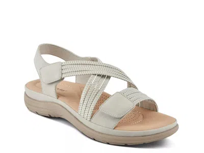 Flexus By Spring Step Crossbeam Wedge Sandal In Gray
