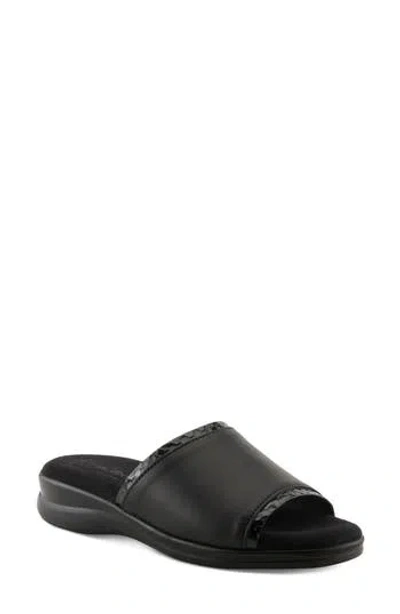 Flexus By Spring Step Cumbia Slide Sandal In Silver