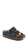 Flexus By Spring Step Cutout Slide Sandal In Navy