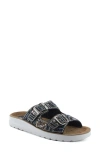 Flexus By Spring Step Cytheria Slide Sandal In Black Multi